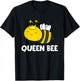 Queen Bee Love Bees Beekeeper Beekeeping T-Shirt - T-Shirt | Black