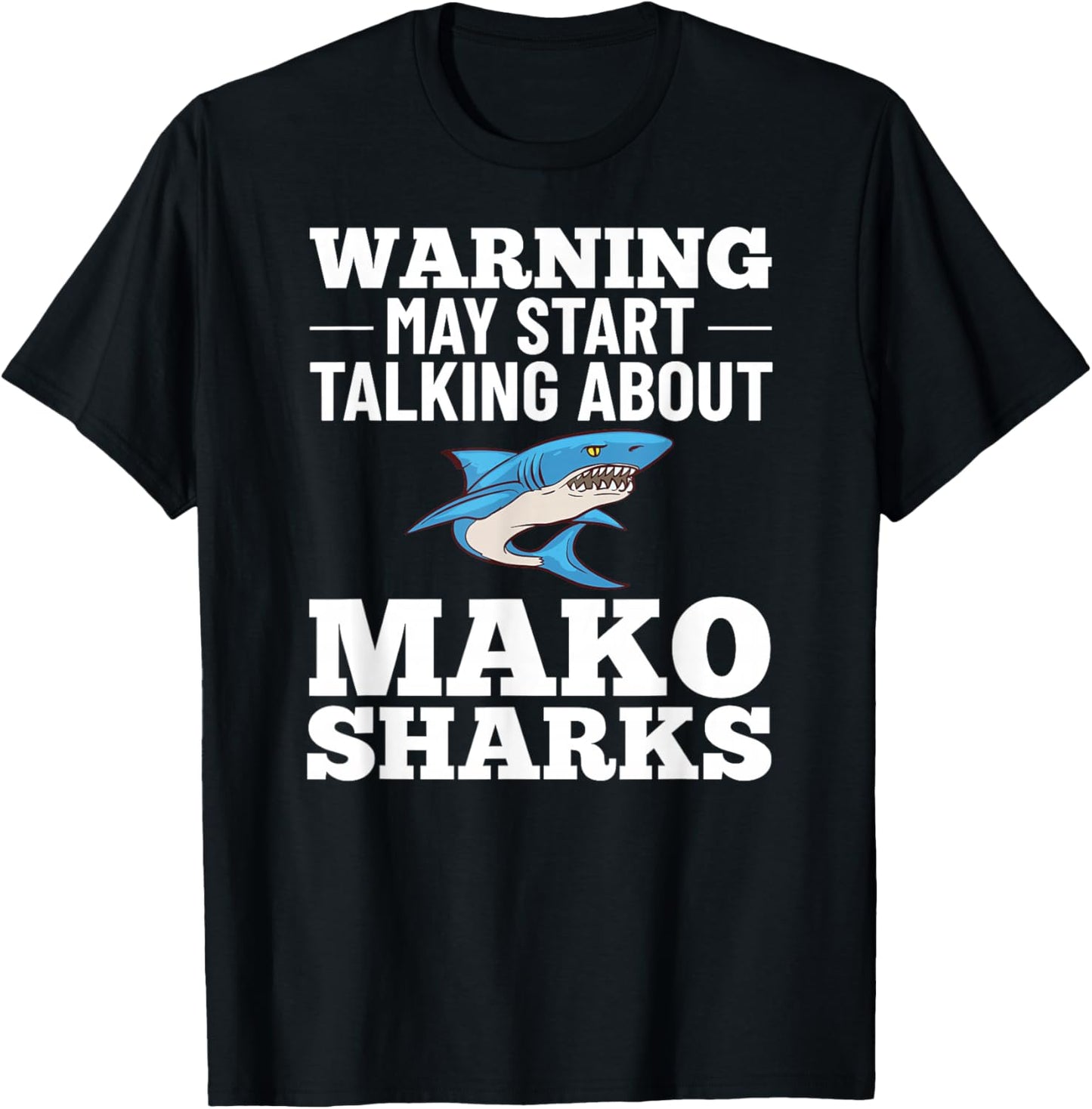 Mako Shark Animal Tooth Funny Ocean T-Shirt - T-Shirt | Black