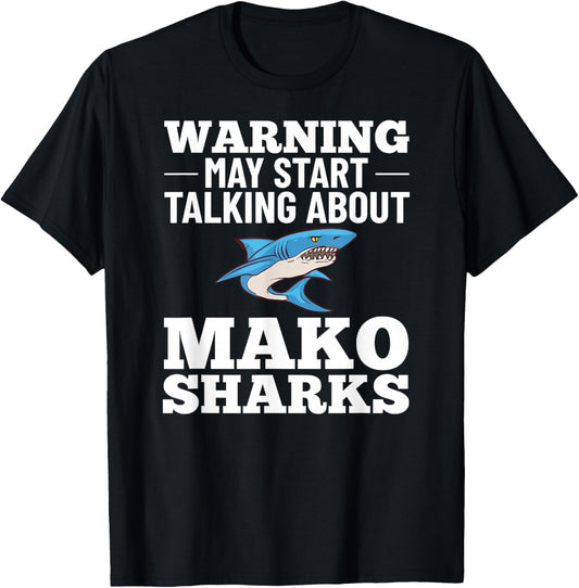 Mako Shark Animal Tooth Funny Ocean T-Shirt - T-Shirt | Black