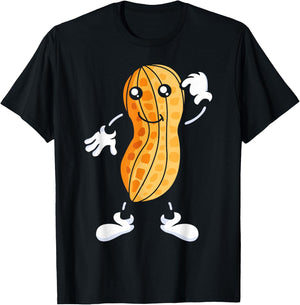 Peanut Graphic Gift, Nut Design, Peanut Design Small T-Shirt - T-Shirt | Black