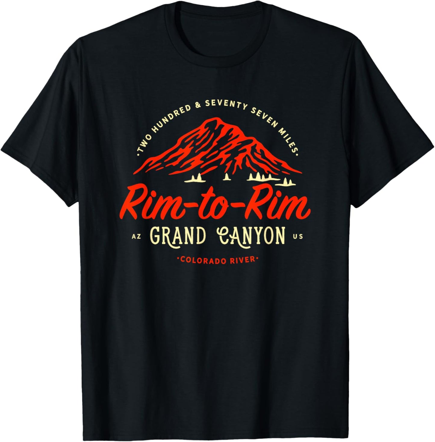 Grand Canyon Hiking Rim-to-Rim Walking USA Phoenix T-Shirt - T-Shirt | Black