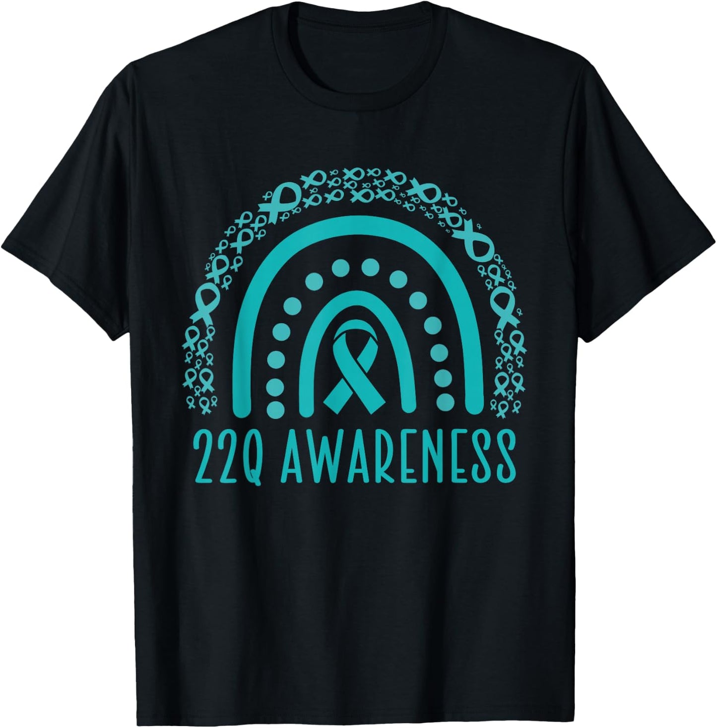 22q Awareness, 22q rainbow, DiGeorge Syndrome Awareness T-Shirt - T-Shirt | Black