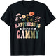 Happiness is Being a Gammy Floral Design Gammy Mother's Day T-Shirt - T-Shirt | Black