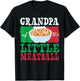 Grandpa of Little Meatball Italian Themed Birthday Matching T-Shirt - T-Shirt | Black