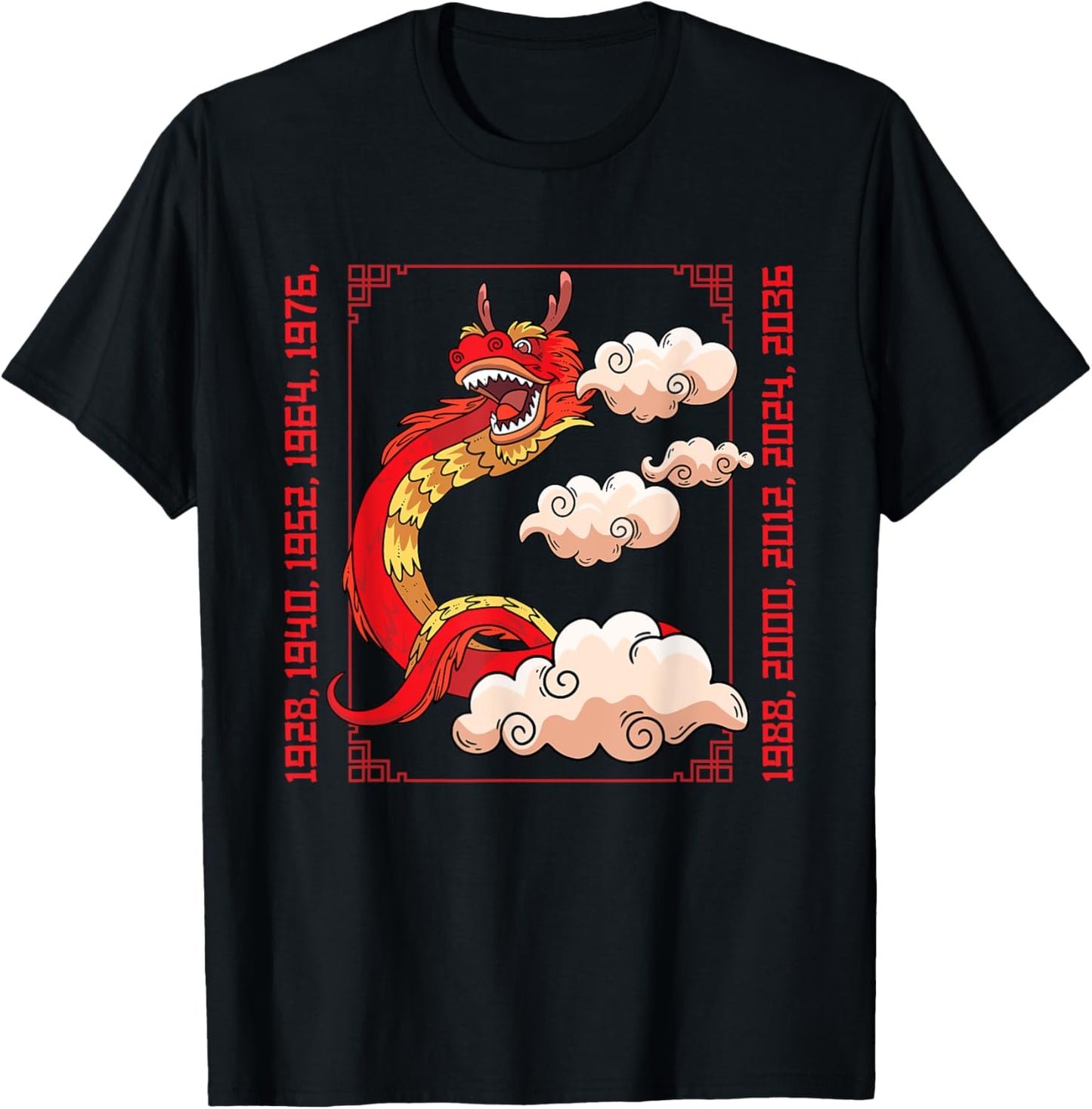 Dragon Years Chinese Zodiac | Year Of The Dragon T-Shirt - T-Shirt | Black