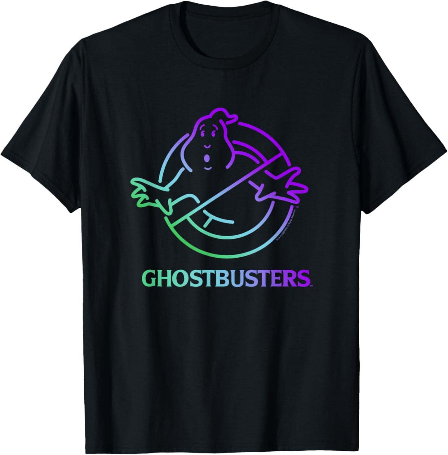 Ghostbusters Cool Ombre No Ghost Logo T-Shirt - T-Shirt | Black