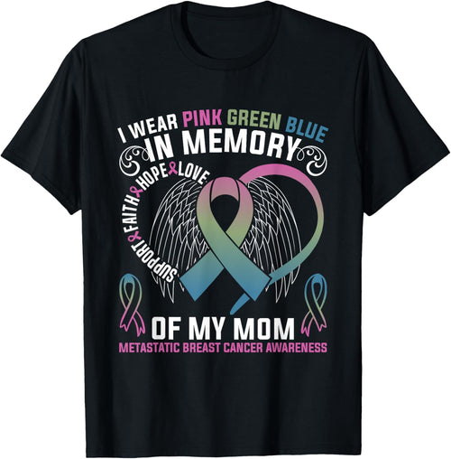 I Wear Pink Green Purple In Memory Of My Mom Metastatic