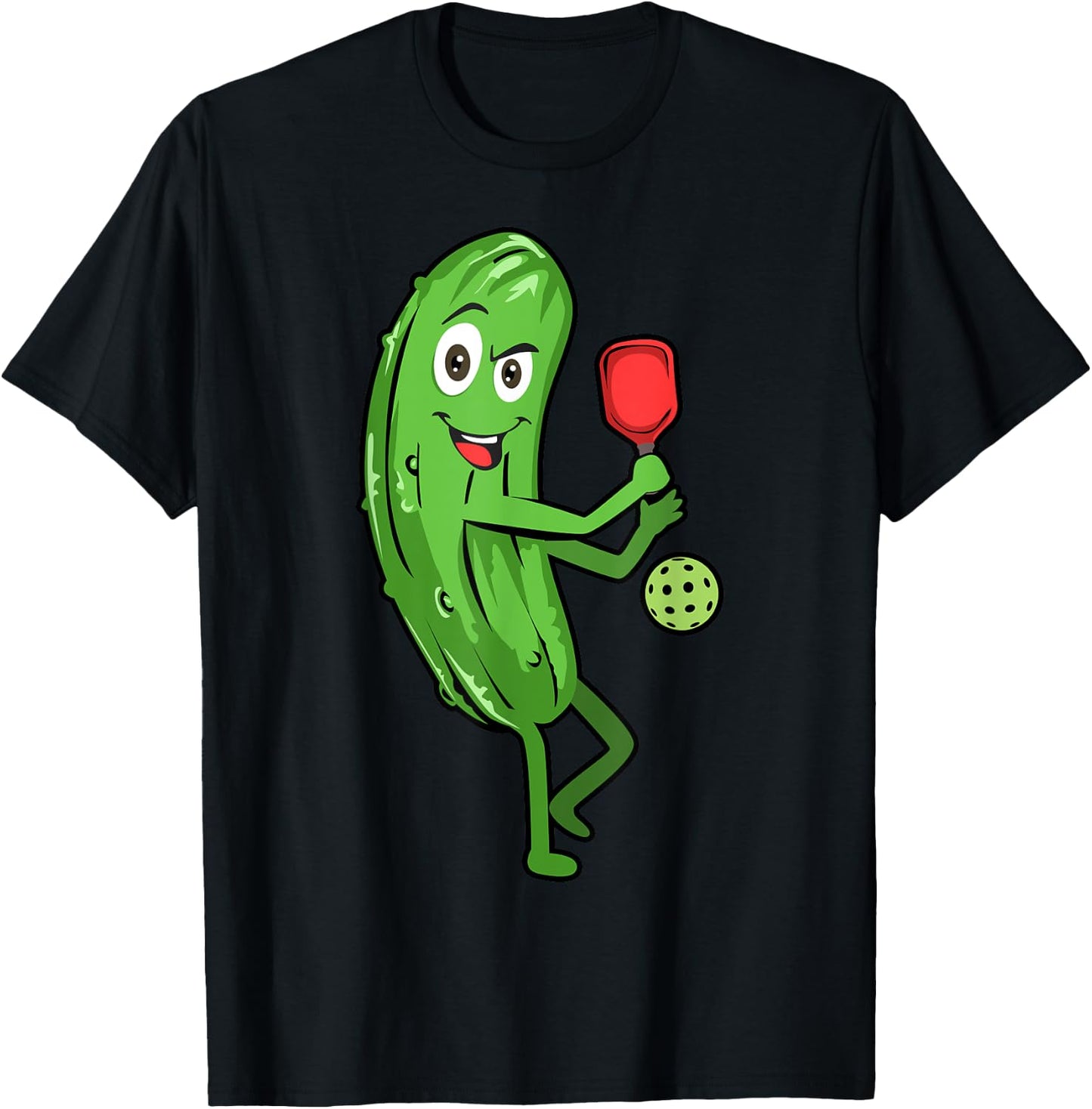 Funny Pickleball Gift Cool Pickle Lover T-Shirt - T-Shirt | Black