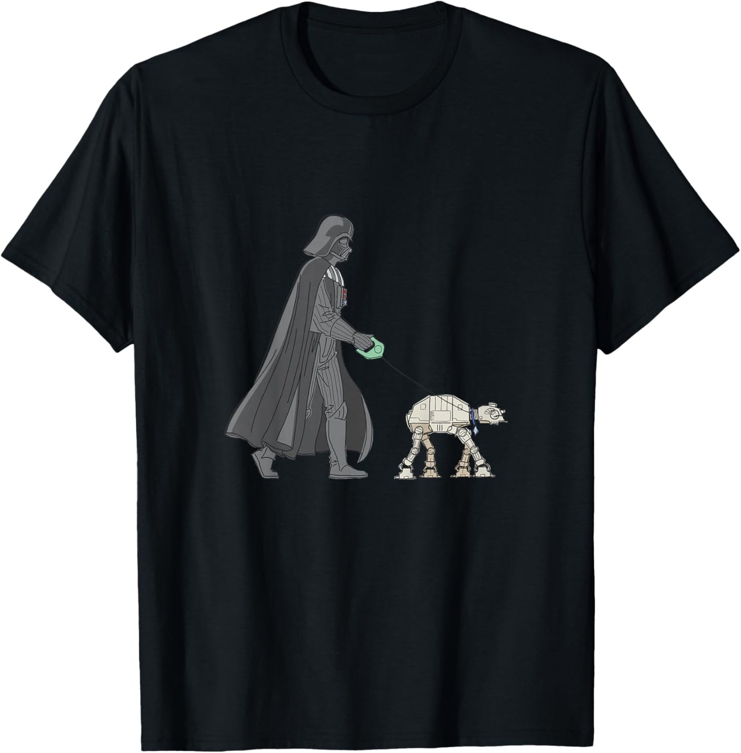 Kids Star Wars Classic Vintage Darth Vader AT-AT Dog Walker T-Shirt - T-Shirt | Black