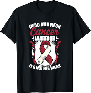 Oral Throat Cancer Awareness Head And Neck Cancer Warrior T-Shirt - T-Shirt | Black