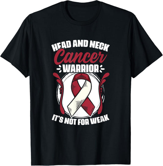 Oral Throat Cancer Awareness Head And Neck Cancer Warrior T-Shirt - T-Shirt | Black