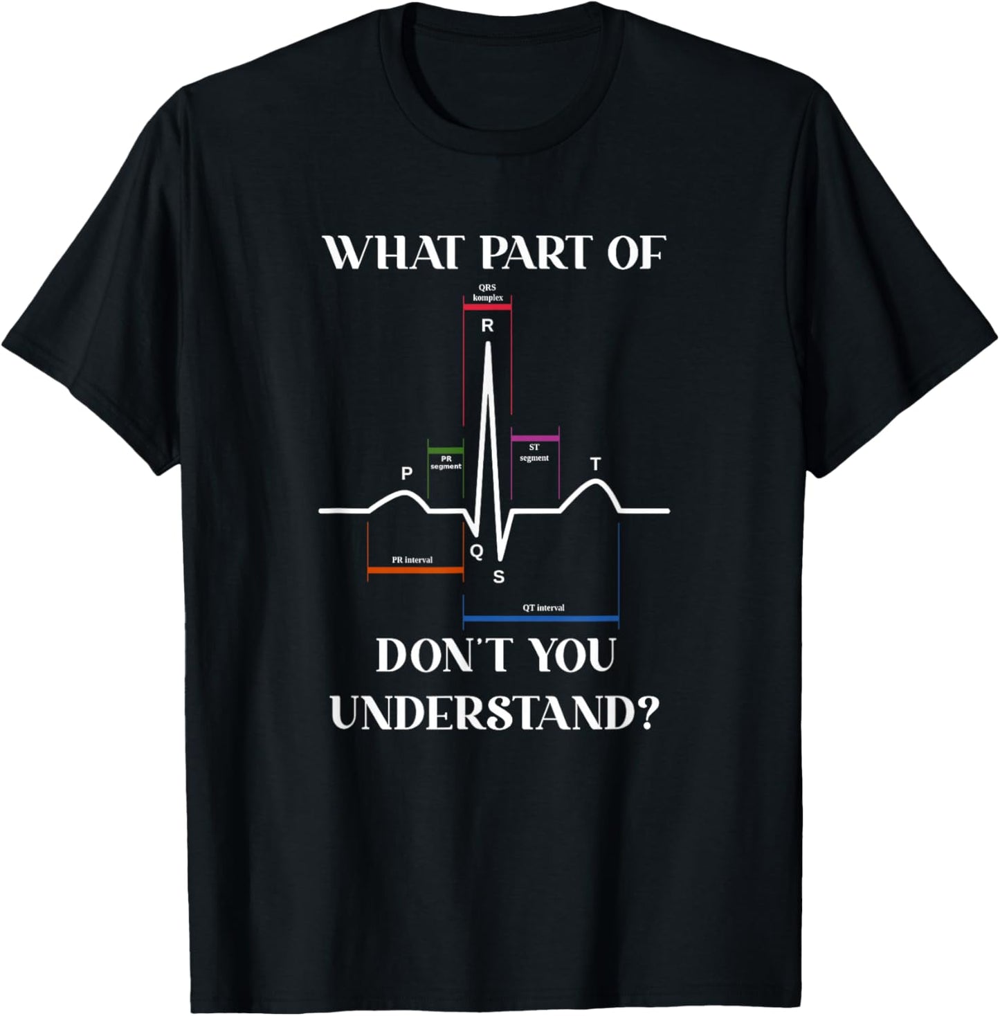 What Part Of Don't You Understand EKG Cardiac Cardiology T-Shirt - T-Shirt | Black