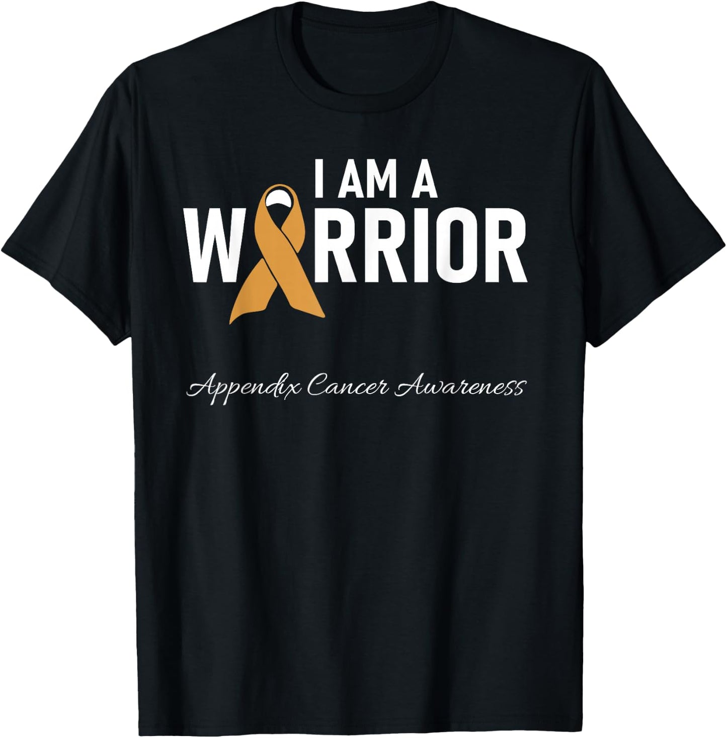 Appendix Cancer Awareness Survivor Ribbon Men Women T-Shirt - T-Shirt | Black