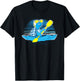 Tortoise Kayaker Kayaking Graphic Turtle Kayak T-Shirt - T-Shirt | Black