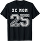 Senior Cross Country Mom 2025 - Groovy Xc Mom Senior 25 2 T-Shirt - T-Shirt | Black