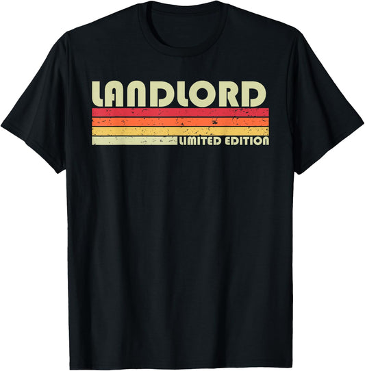 LANDLORD Funny Job Title Profession Birthday Worker Idea T-Shirt - T-Shirt | Black