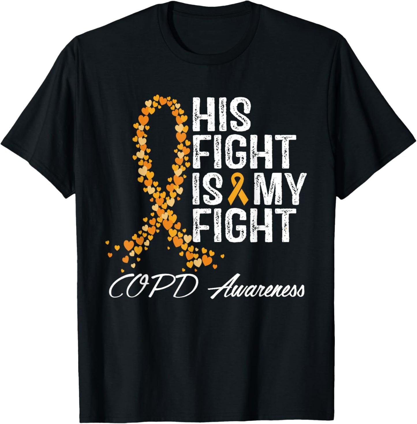 COPD Awareness Fight Chronic Obstructive Pulmonary Disease T-Shirt - T-Shirt | Black