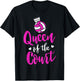 Volleyball Queen Shirt for Girls Cute Player Coach Gift T-Shirt - T-Shirt | Black