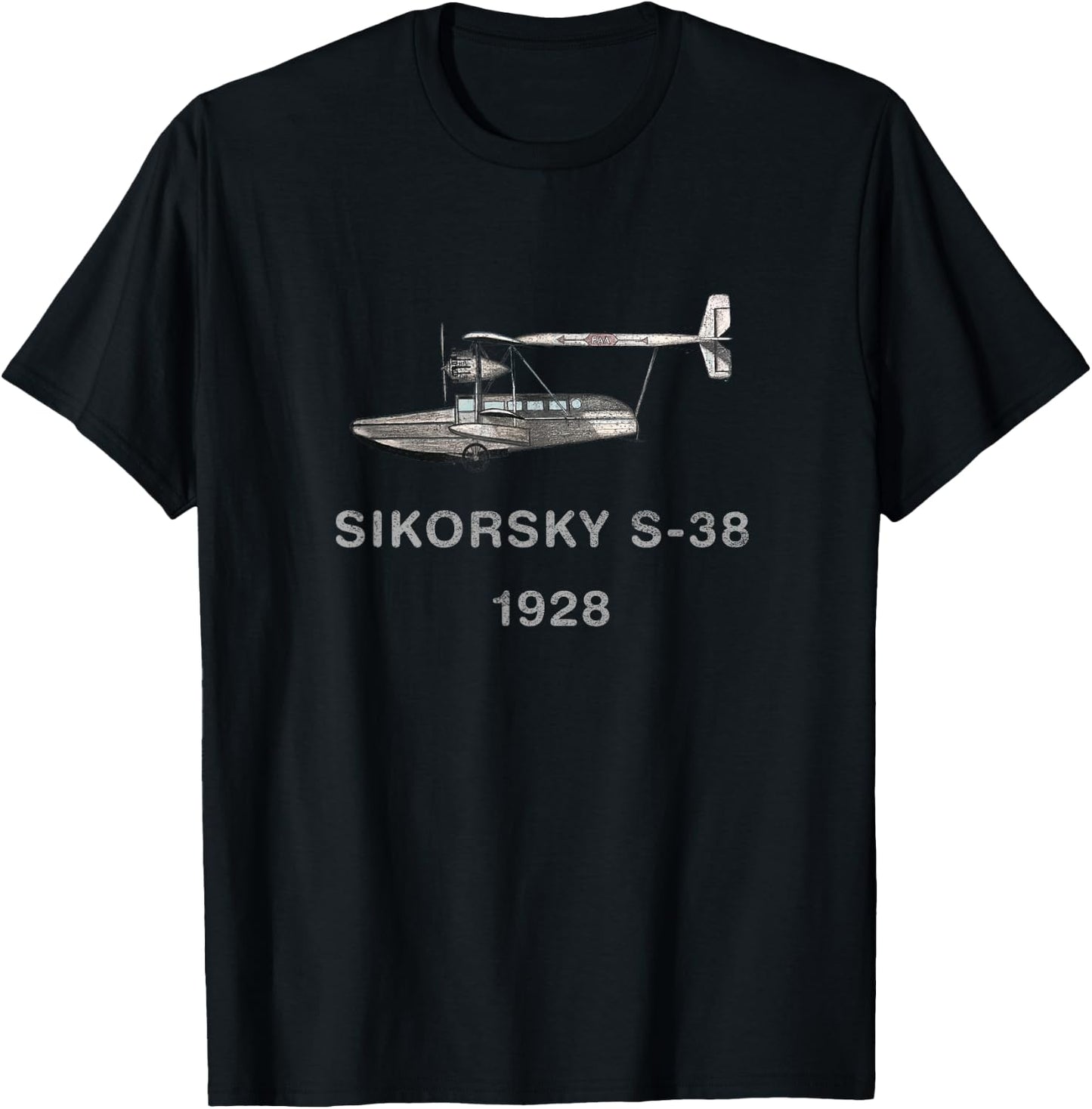 Vintage Aviation: Sikorsky S-38 T-Shirt - T-Shirt | Black
