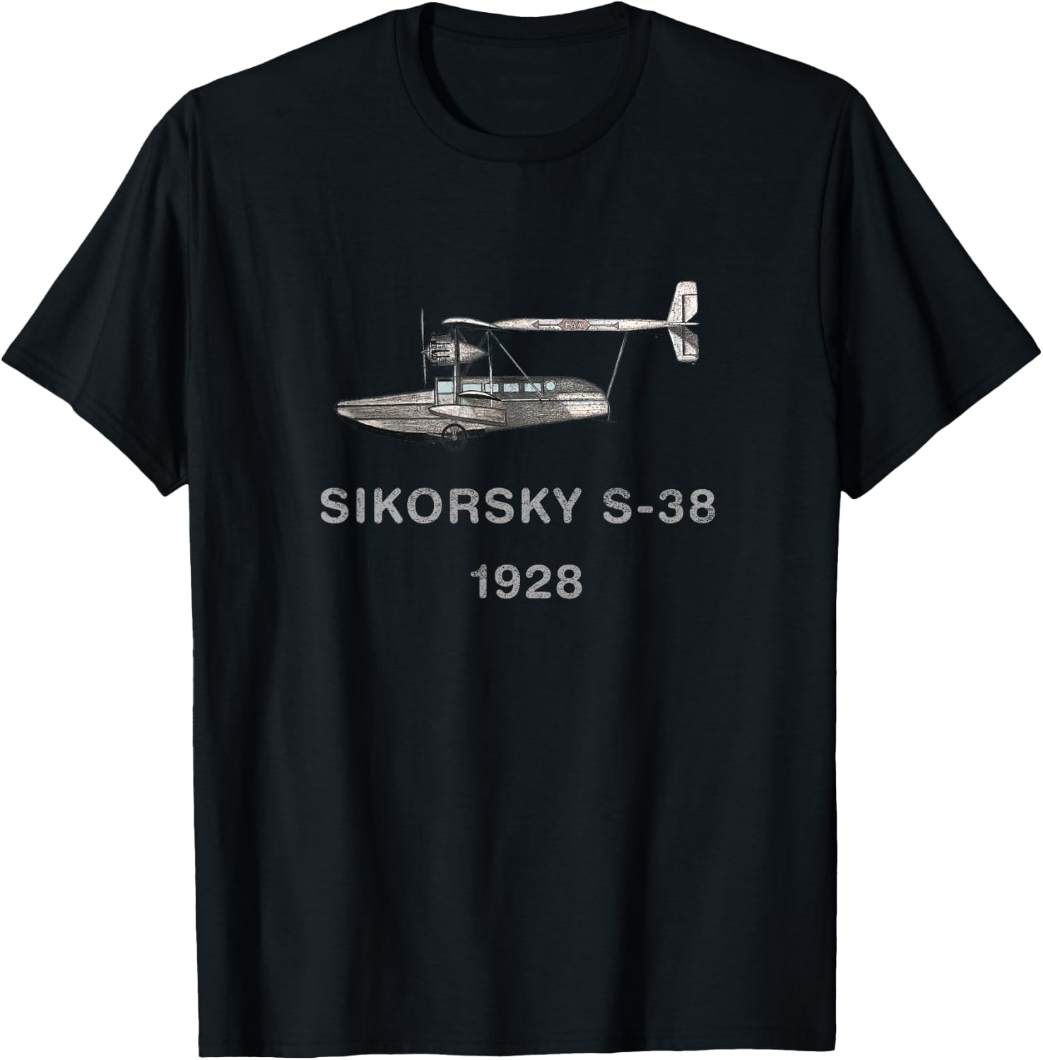 Vintage Aviation: Sikorsky S-38 T-Shirt - T-Shirt | Black