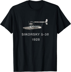 Vintage Aviation: Sikorsky S-38 T-Shirt - T-Shirt | Black