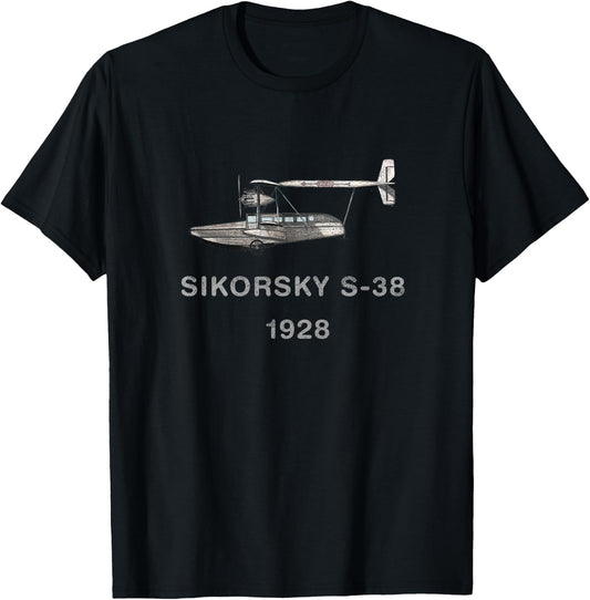 Vintage Aviation: Sikorsky S-38 T-Shirt - T-Shirt | Black