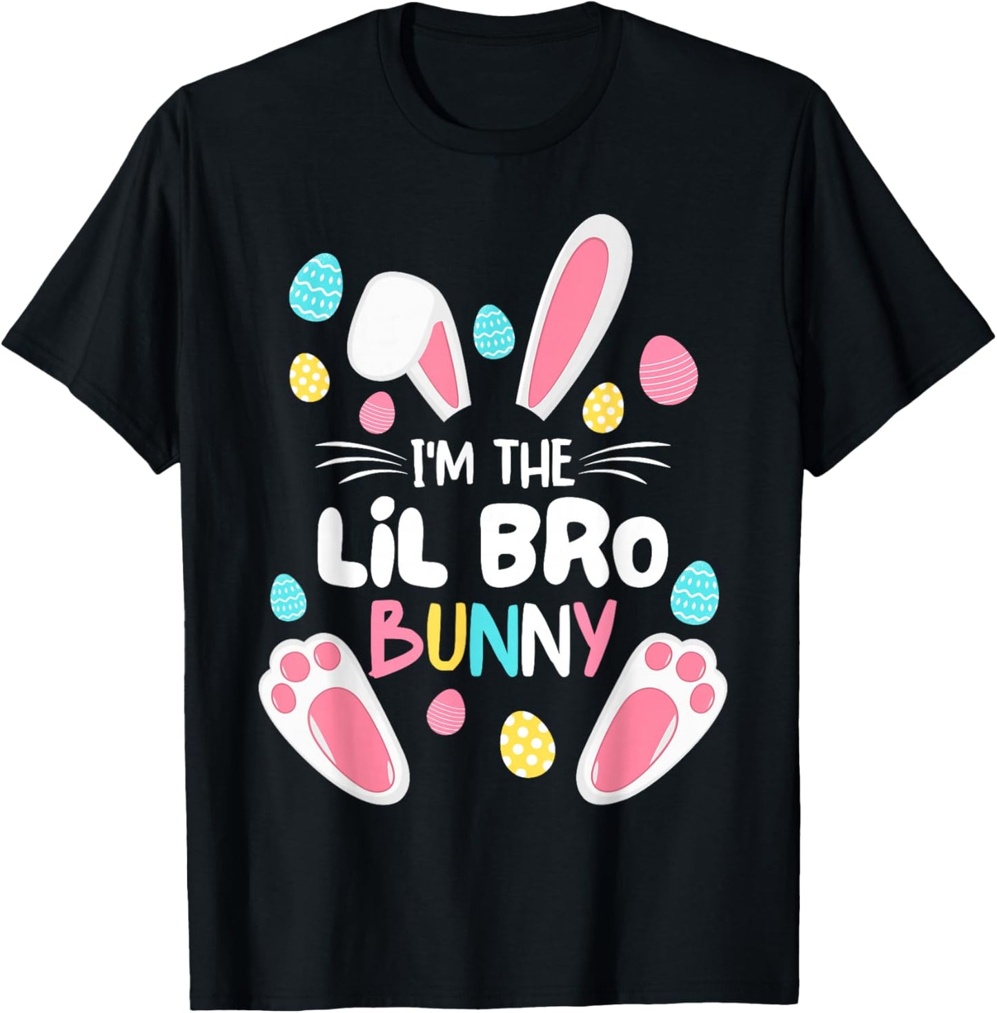 I'm The Brother Bunny Lil Bro Matching Family Easter 2025 T-Shirt - T-Shirt | Black