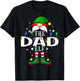 The Dad Elf Christmas Family Pajama Party T-Shirt - T-Shirt | Black