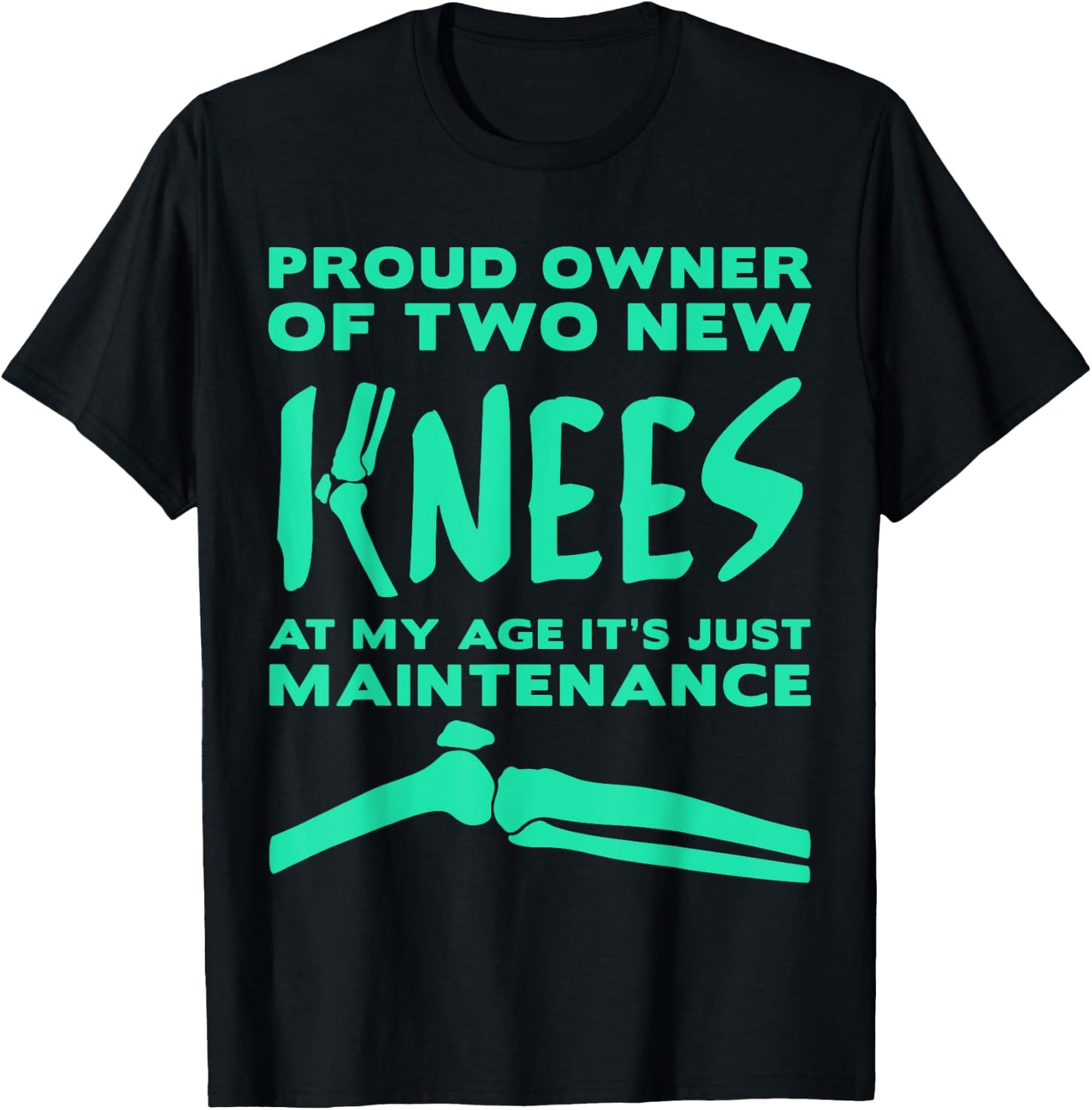 Funny Knee Replacement Surgery Hospital Get Well Gifts T-Shirt - T-Shirt | Black
