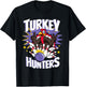 Funny Turkey Hunters Thanksgiving Bowler Bowling Player Gift T-Shirt - T-Shirt | Black