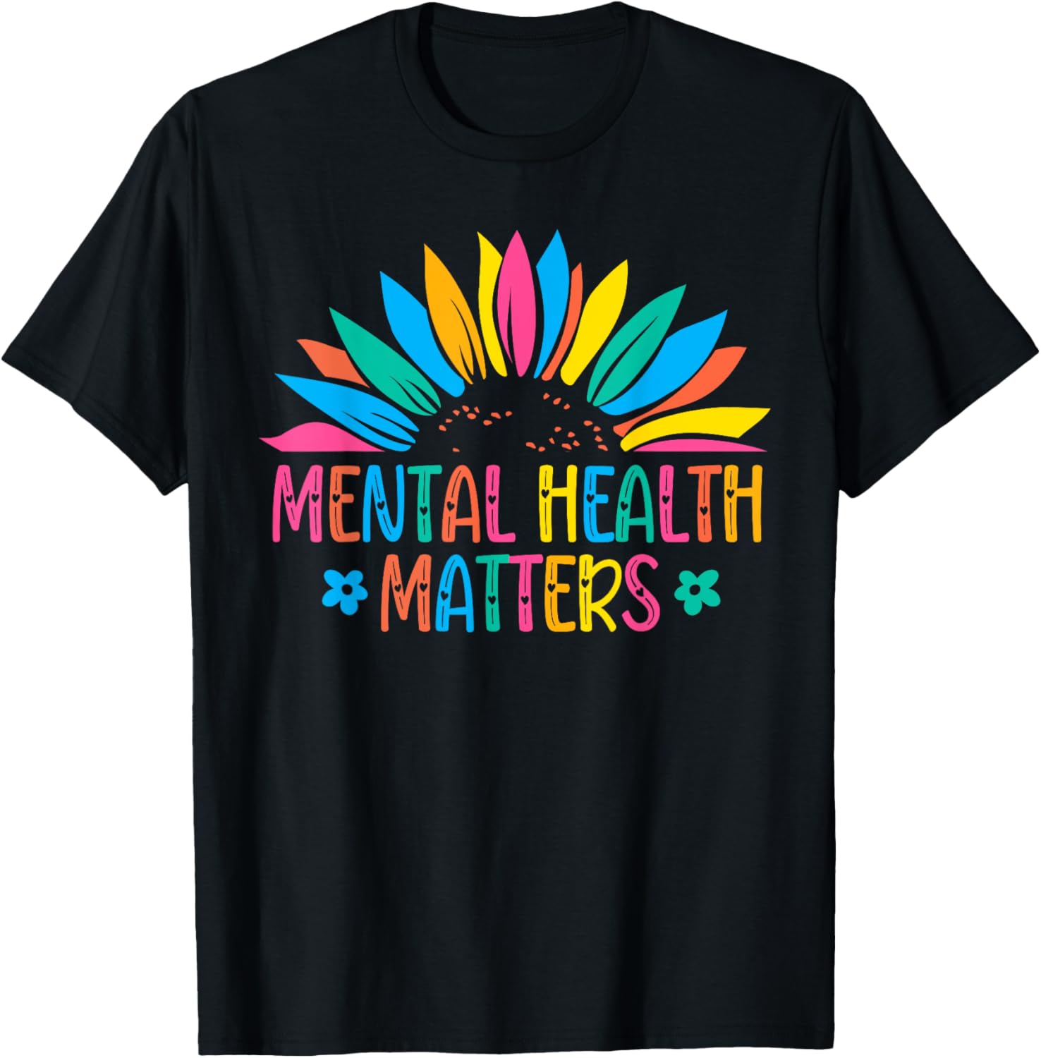 Mental Health Matters Brain Illness Mental Health Awareness T-Shirt - T-Shirt | Black