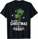 Family Christmas In Hawaii Palm Trees Xmas Beach Vacation T-Shirt - T-Shirt | Black