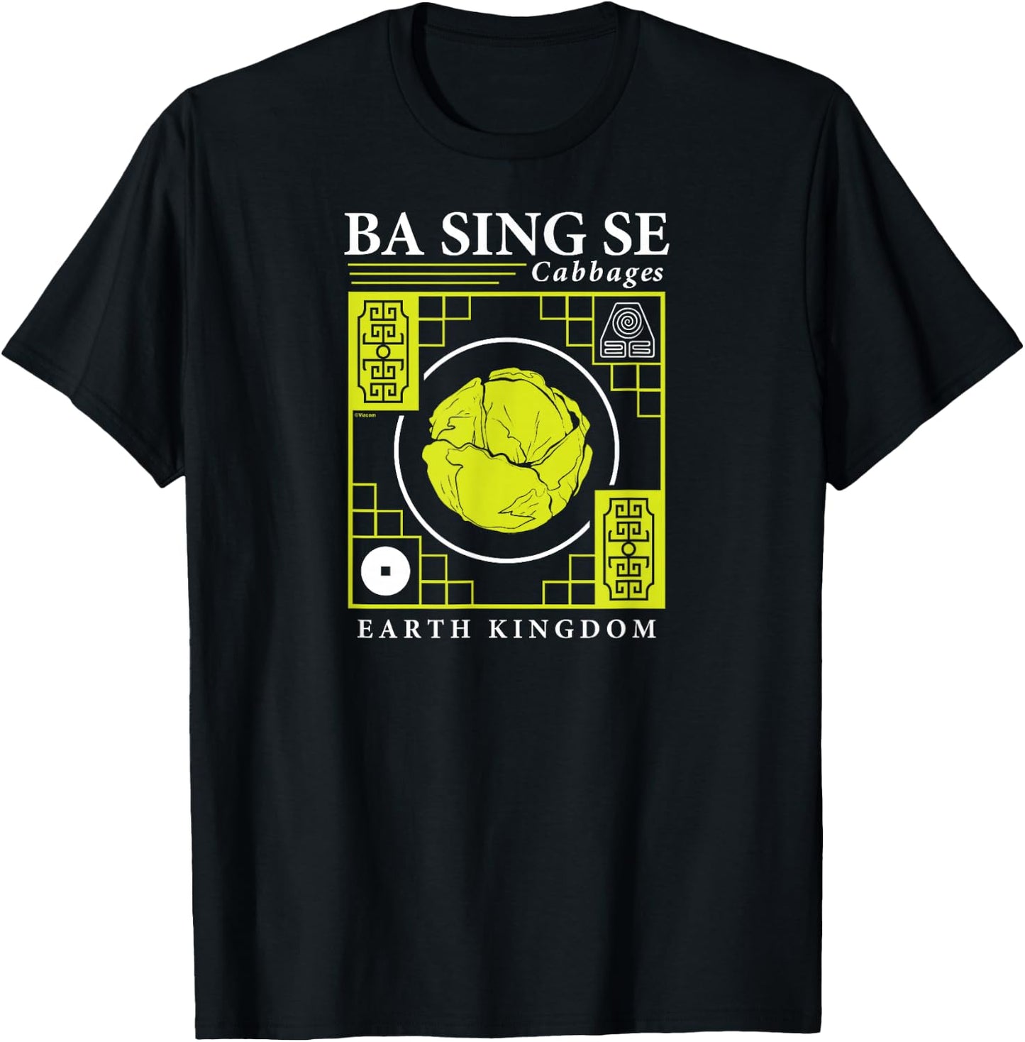 Avatar The Last Airbender - Ba Sing Se Cabbages T-Shirt - T-Shirt | Black