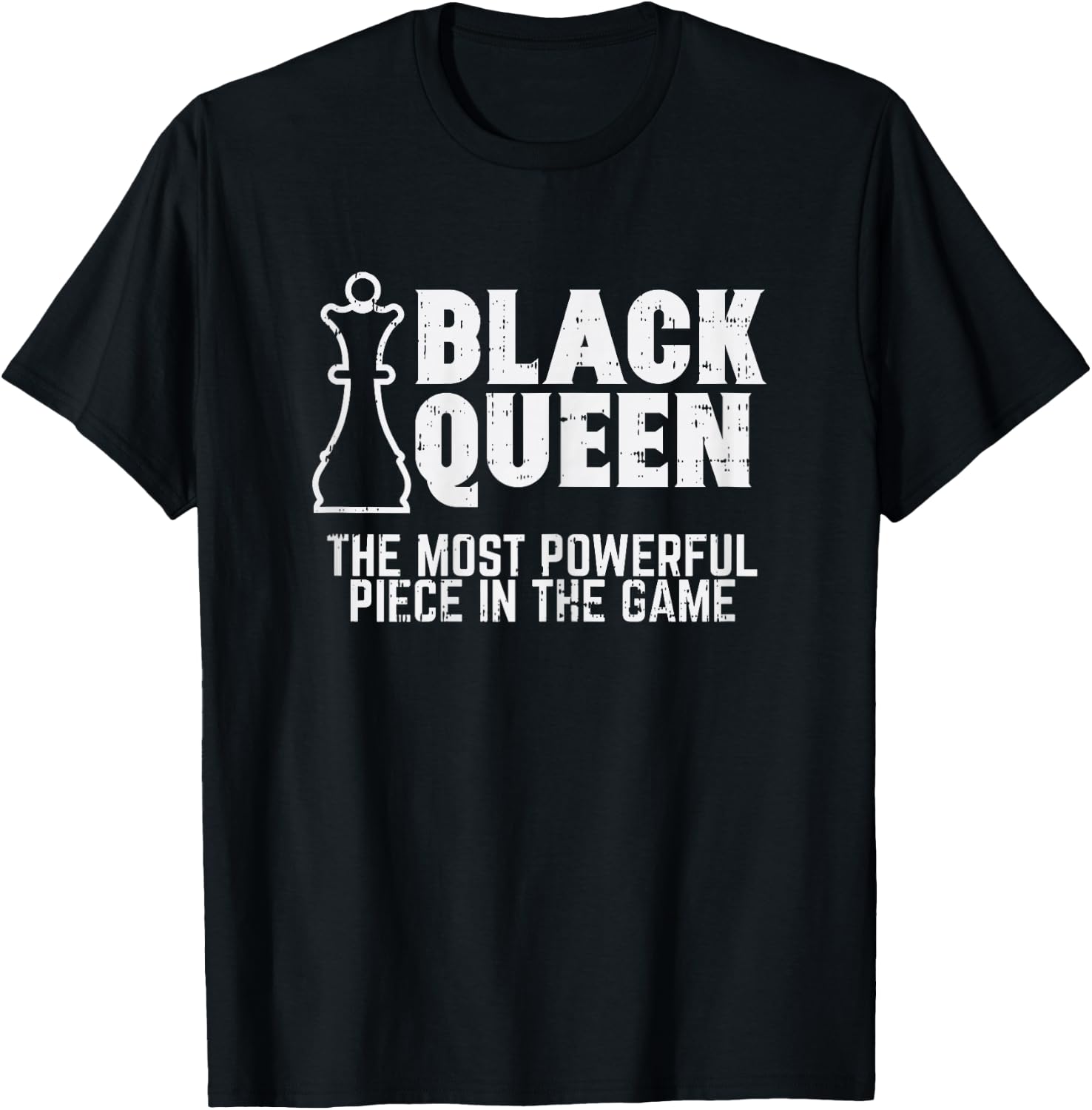 Black Queen Most Powerful Chess African American Women Gift T-Shirt - T-Shirt | Black