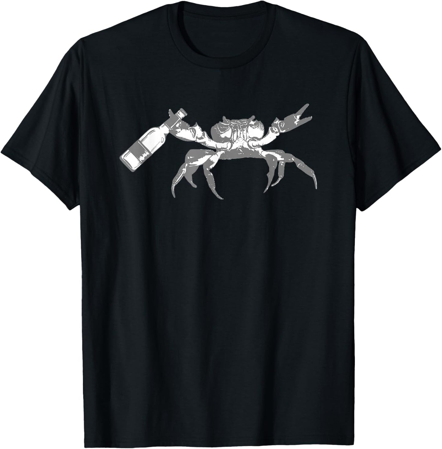 Crab Drinking Beer T-Shirt - T-Shirt | Black