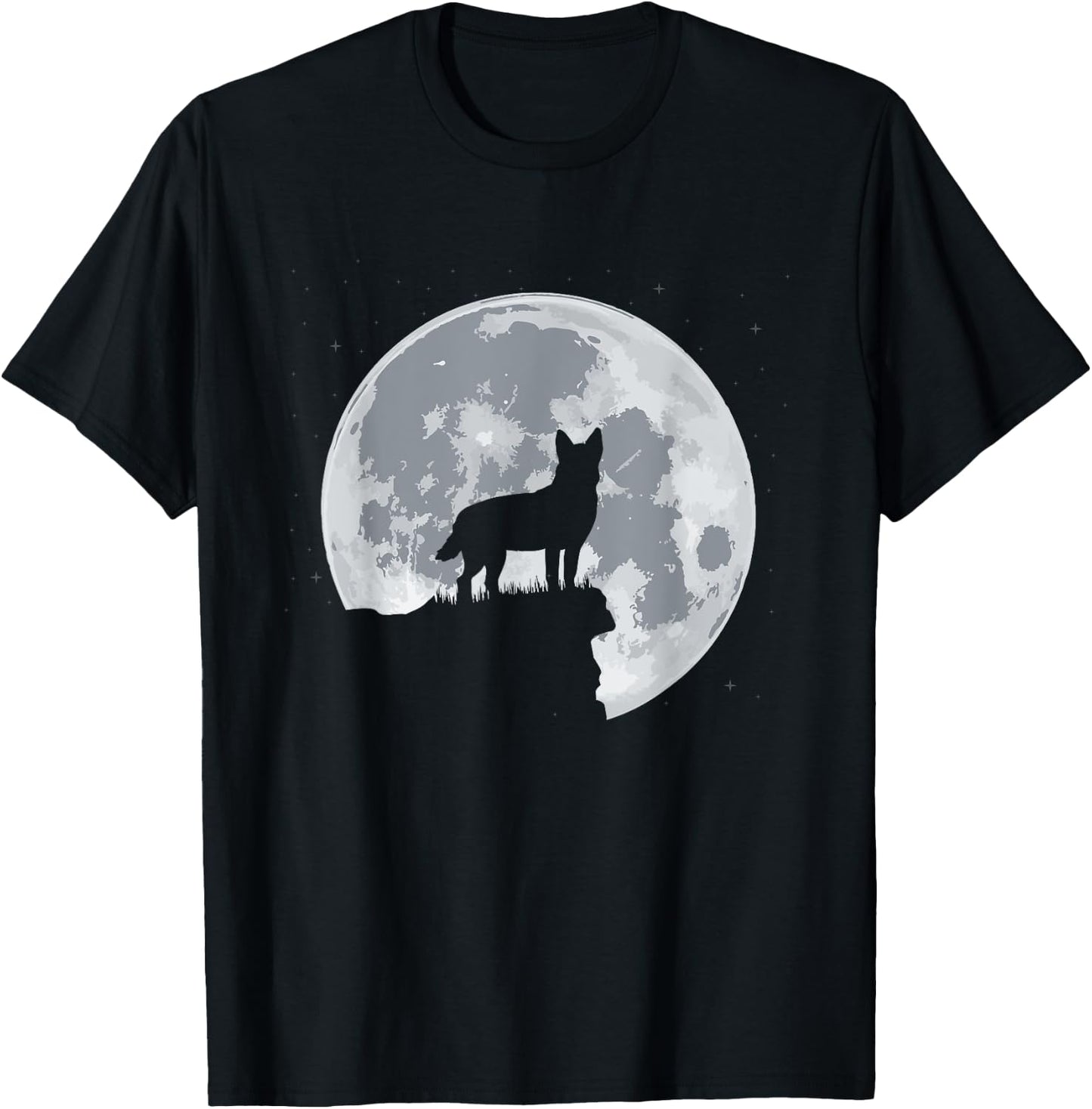 Unique Cool Australian Cattle Dog Red Blue Heeler Moon Gift Women Girls Kids T-Shirt - T-Shirt | Black