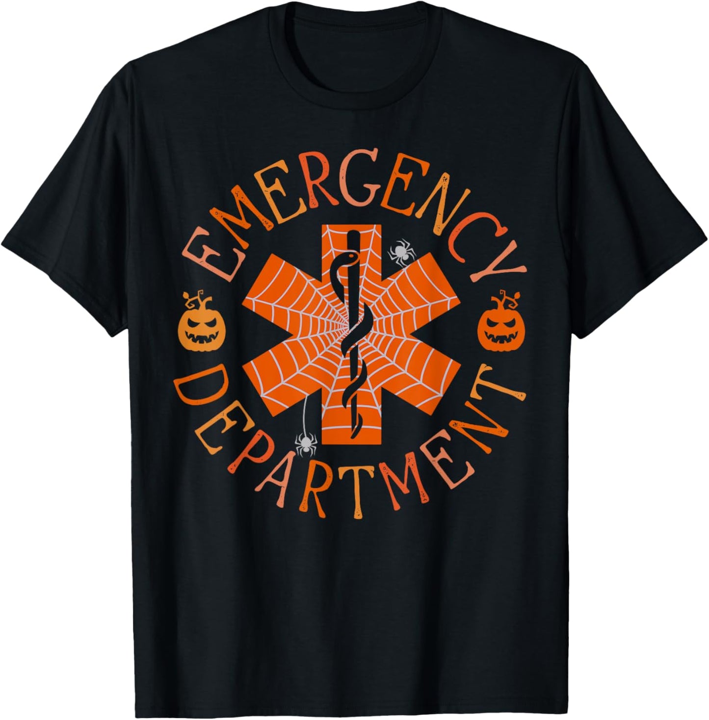 Emergency Department ER Nurse Halloween Emergency Room Tech T-Shirt - T-Shirt | Black