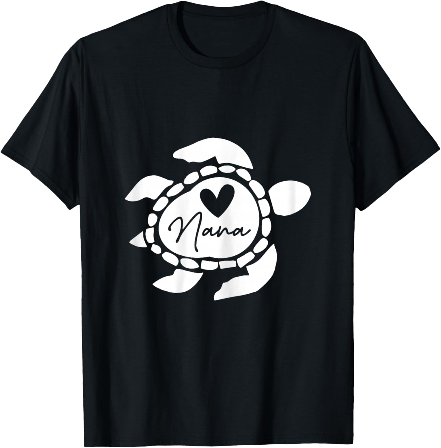 Funny Nana Pet Lover Turtle Mothers Day T-Shirt - T-Shirt | Black