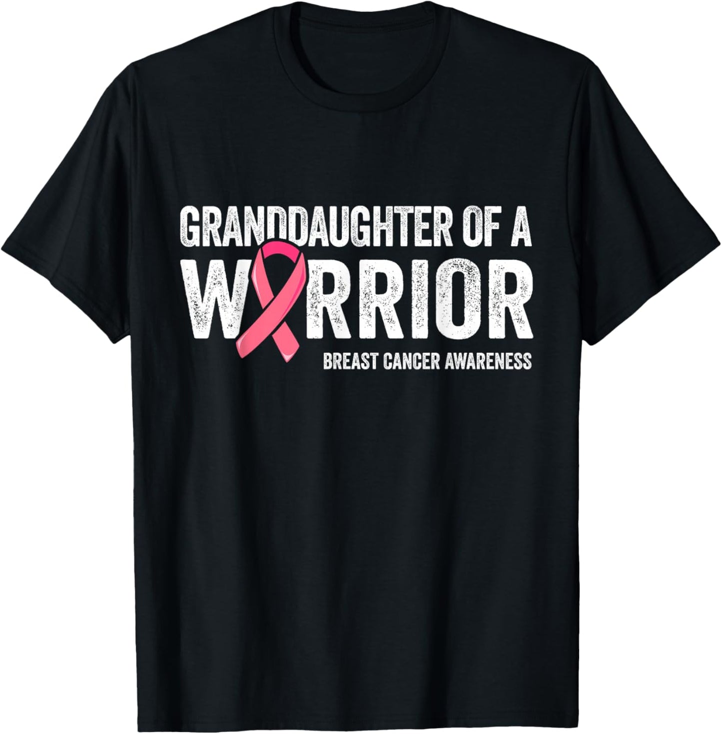 Granddaughter Of A Warrior Shirts, Breast Cancer Matching T-Shirt - T-Shirt | Black