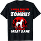 Great Dane Gentle Dog German Mastiff Zombie Halloween T-Shirt - T-Shirt | Black