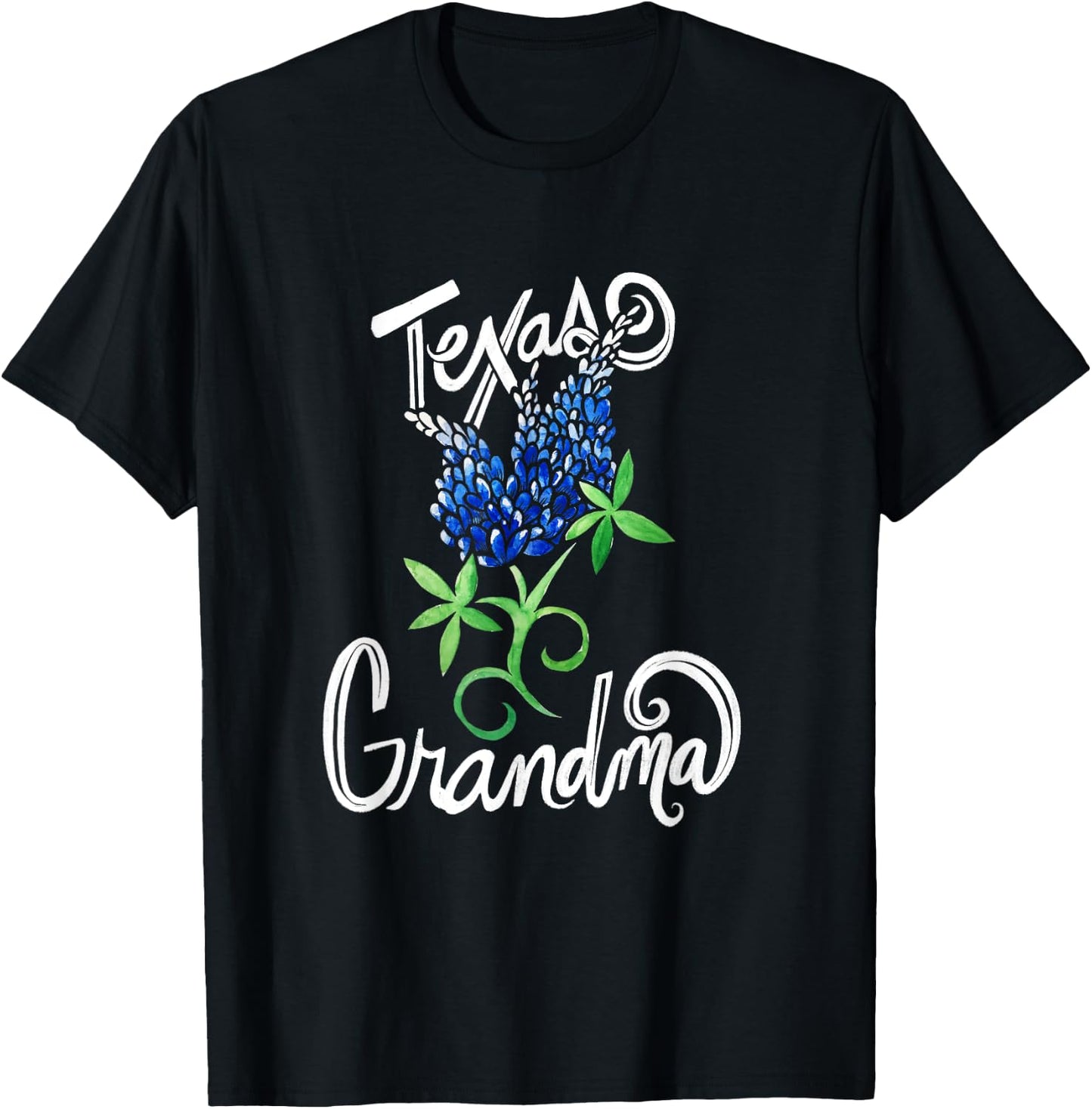 Texas Grandma Texas bluebonnets T-Shirt - T-Shirt | Black