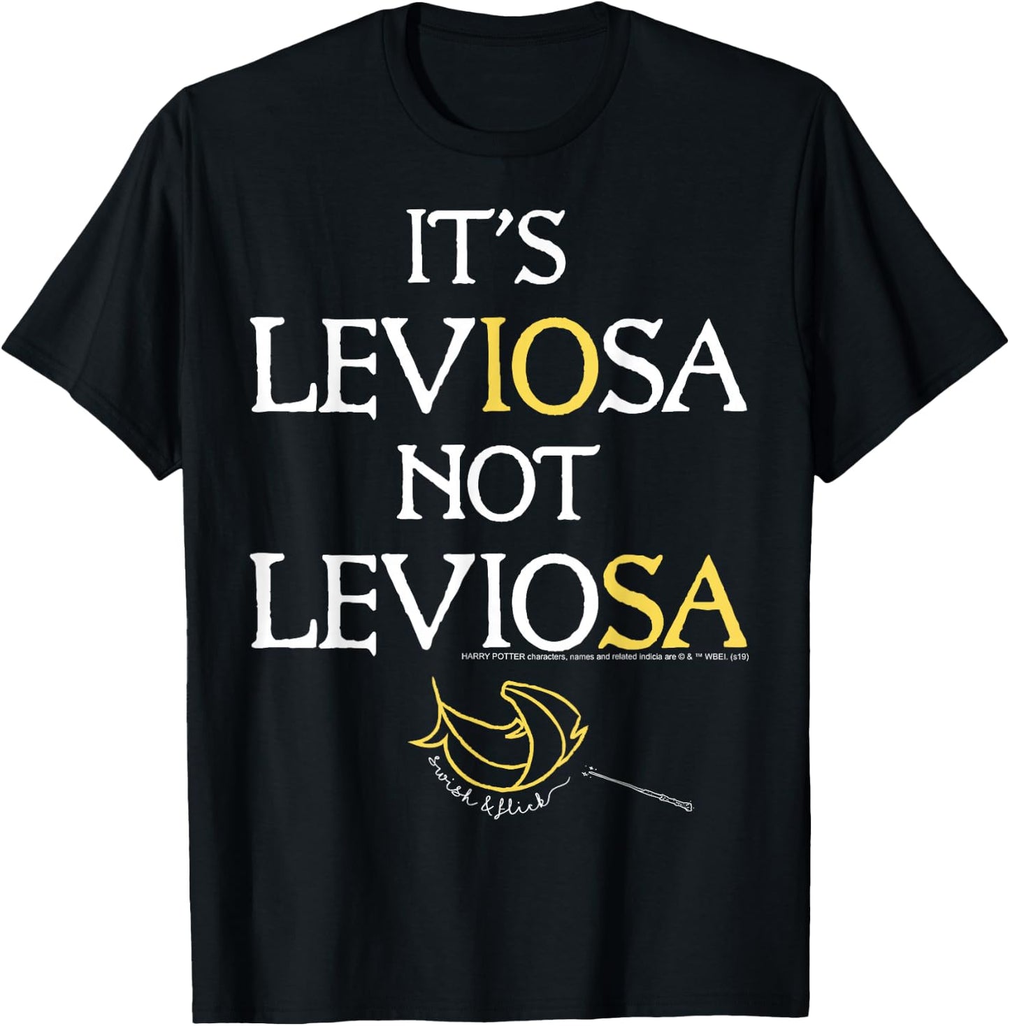 Harry Potter Hermione Granger It's Leviosa Not Leviosa T-Shirt - T-Shirt | Black