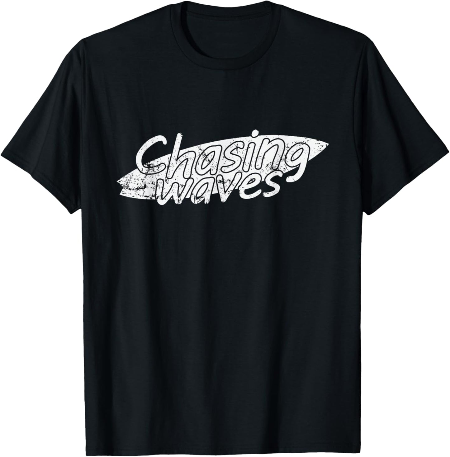 Chasing Waves Surfing Water Sports T-Shirt - T-Shirt | Black