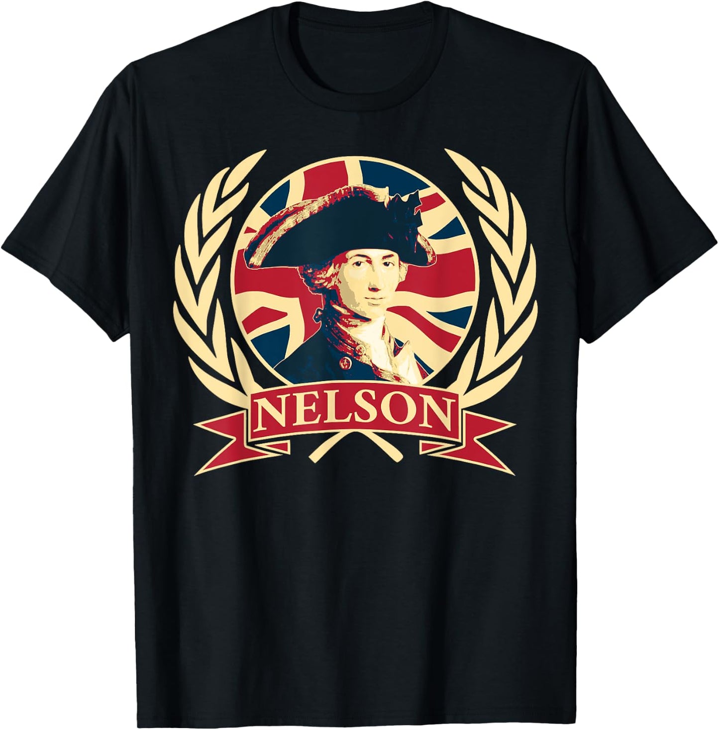 Horatio Nelson. British Flag Propaganda. T-Shirt - T-Shirt | Black
