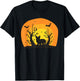Corgi Dog Bat Funny Halloween Costume Silhouette Men Women Kids T-Shirt - T-Shirt | Black