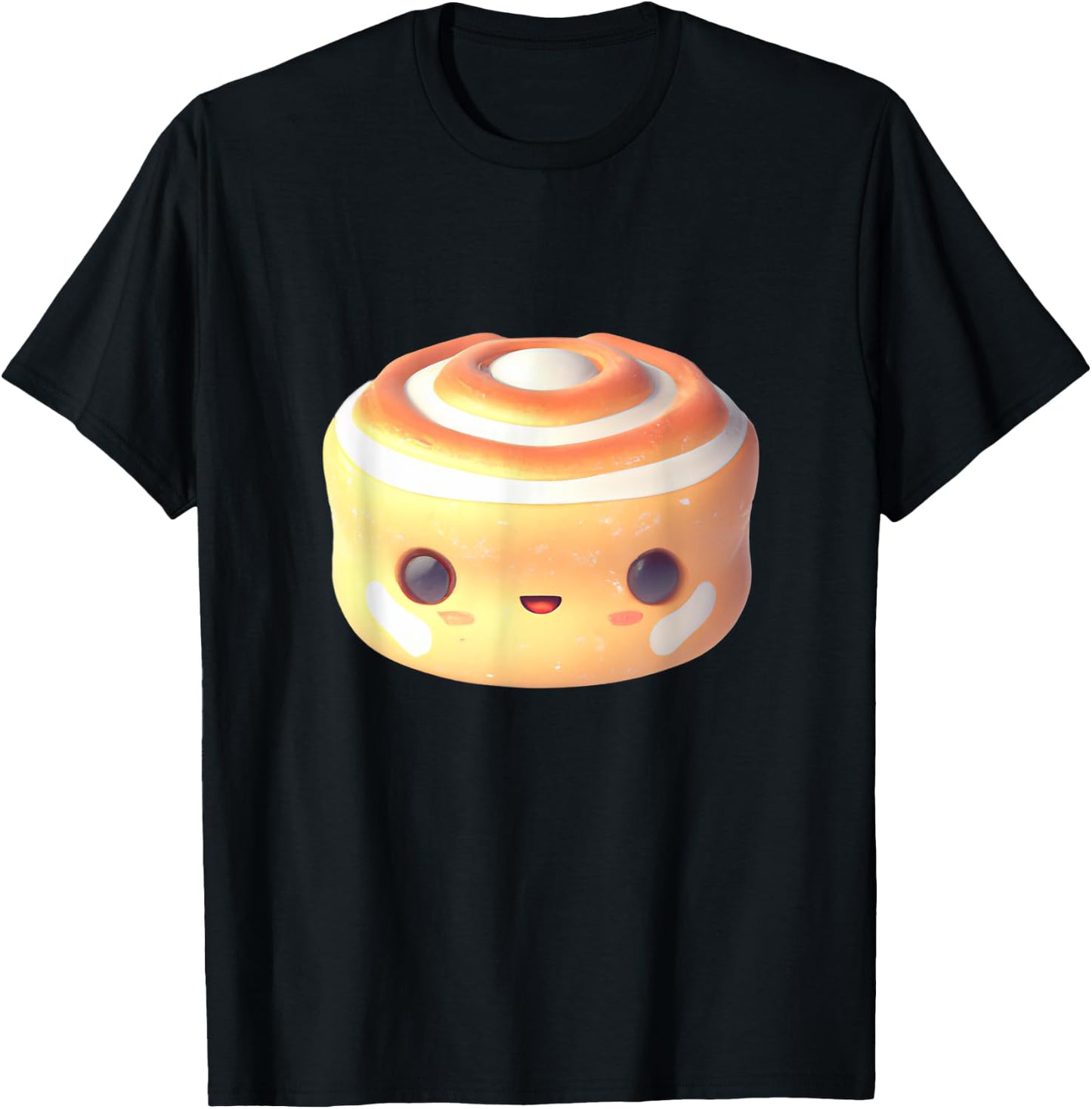Kawaii Cinnamon Roll T-Shirt - T-Shirt | Black