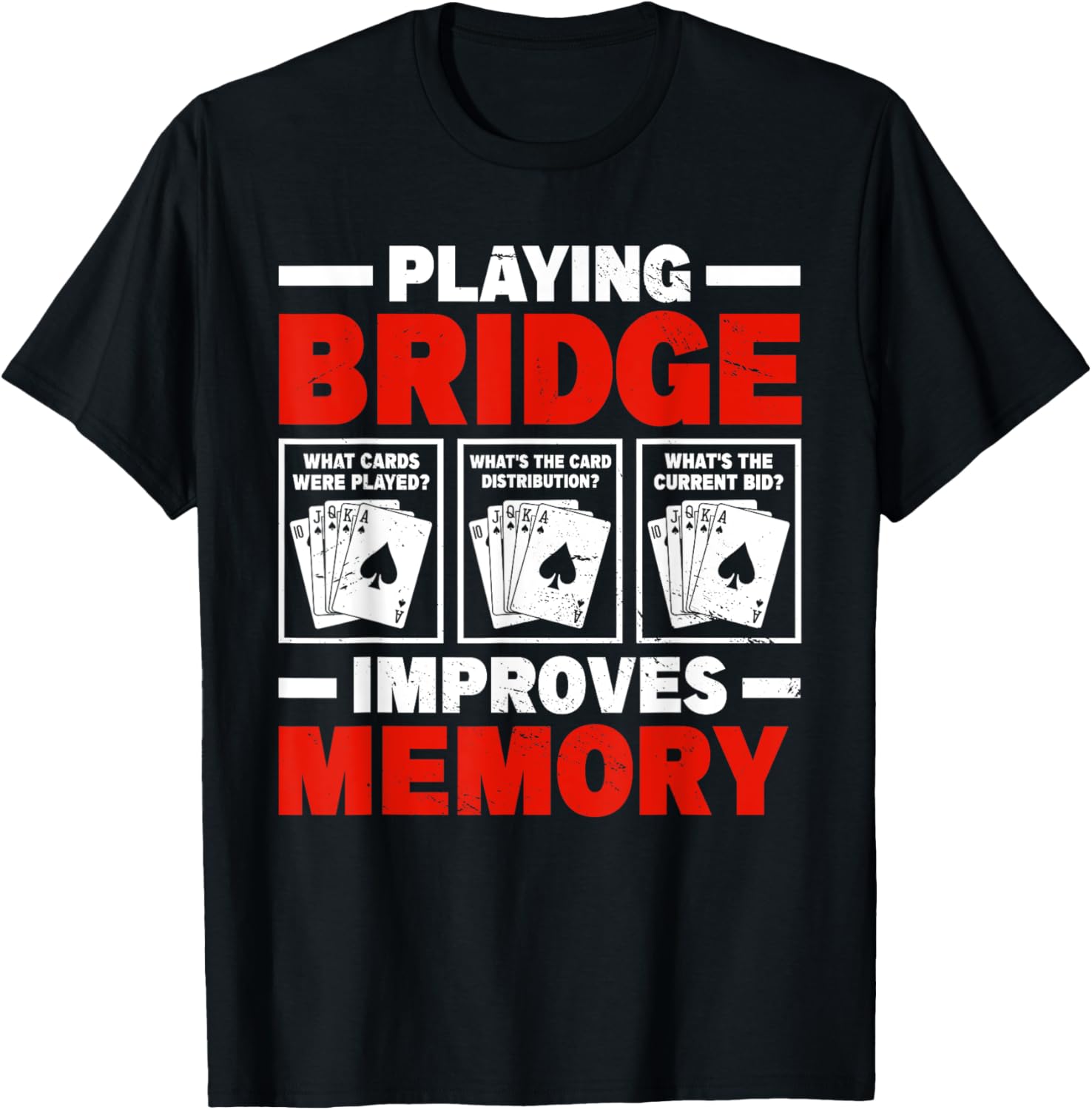 Bridge Card Game Funny Bridge Player T-Shirt - T-Shirt | Black