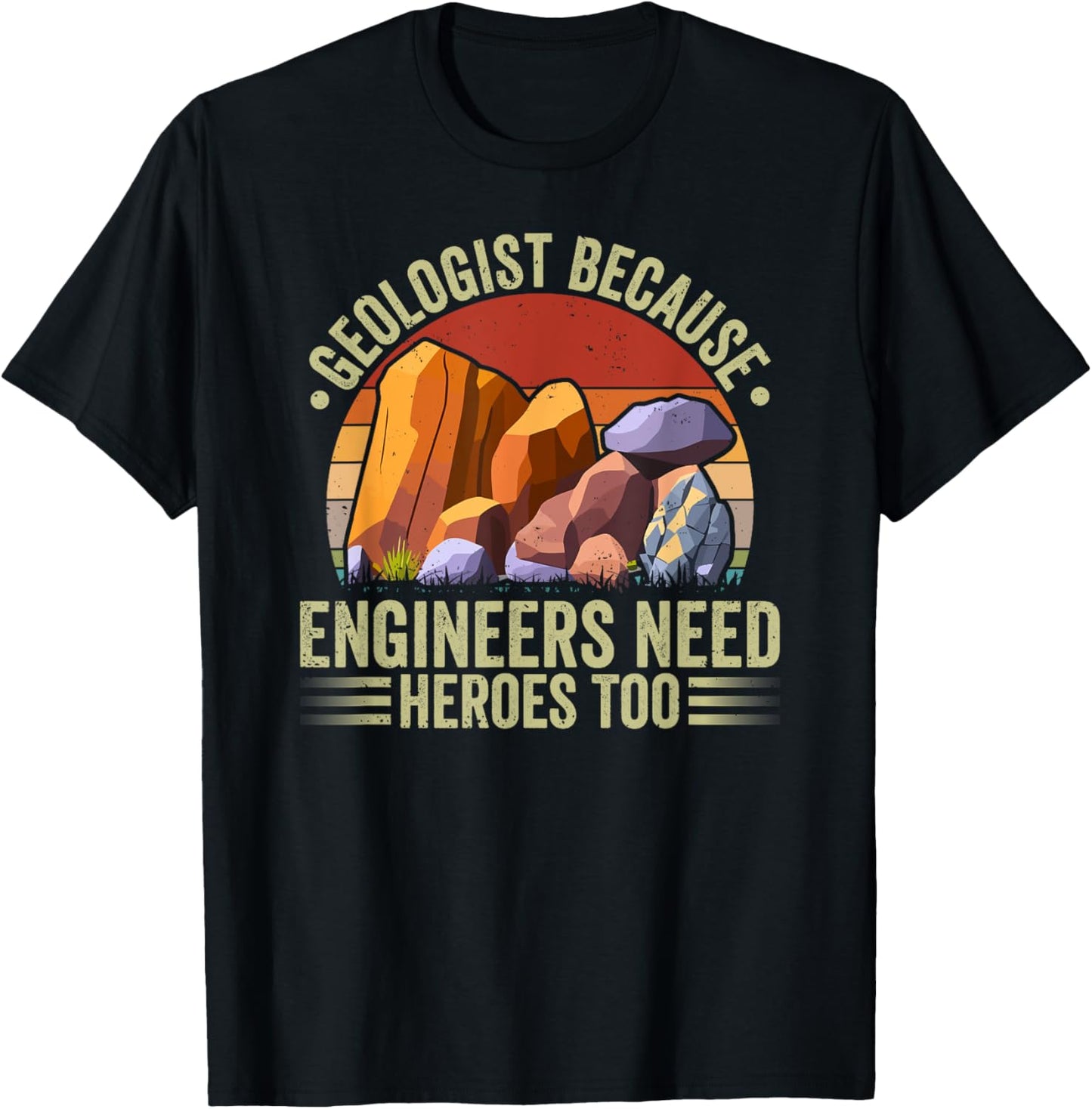 Geologist Engineers Geology Lover Rock Collector T-Shirt - T-Shirt | Black