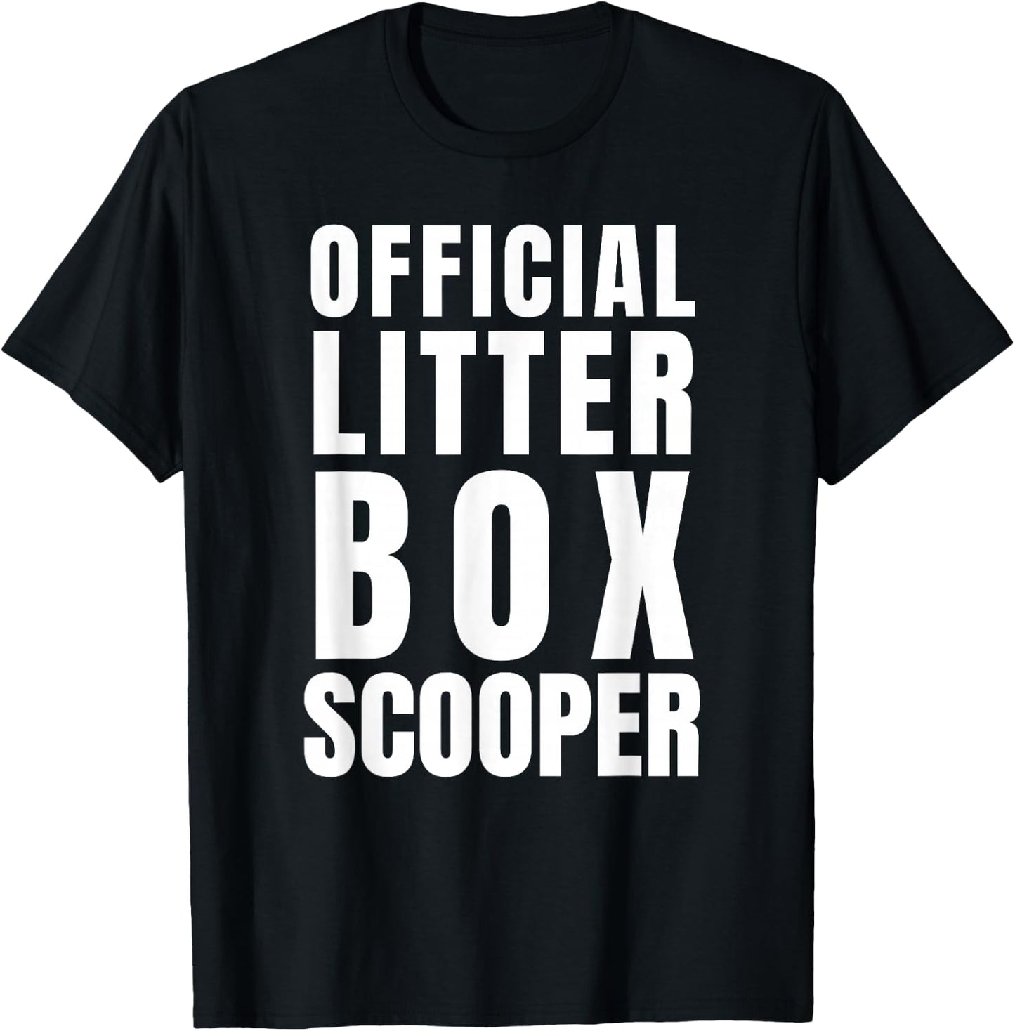 Official Cat Litter Scooper Funny Kitty Themed Animal Lover T-Shirt - T-Shirt | Black