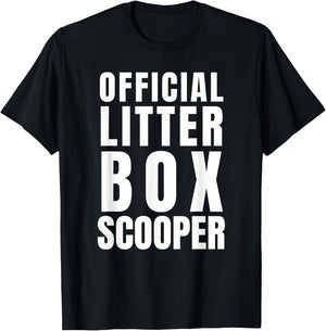 Official Cat Litter Scooper Funny Kitty Themed Animal Lover T-Shirt - T-Shirt | Black